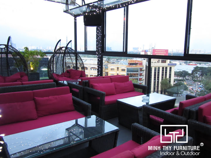 King Karaoke(King Rooftop Coffee) chọn Minh Thy Furniture là nhà cung cấp sofa mây nhựa