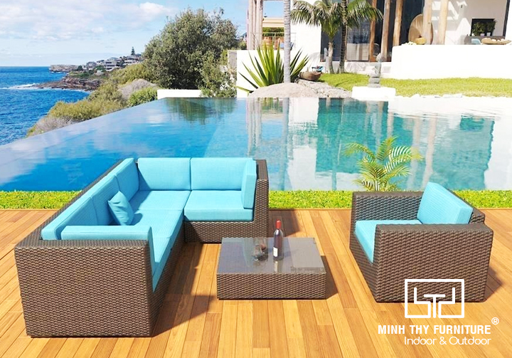 Sofa nhựa giả mây Sofa nhựa giả mây